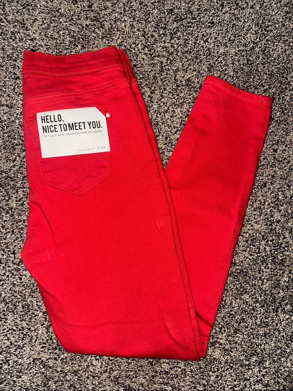Celebrity Pink Women's Bright Red Skinny Jeans